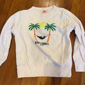 Kids White Stay Chill Sweatshirt